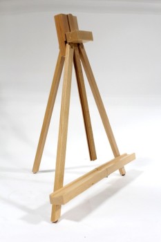 Art Supplies, Easel, FOLDING TABLETOP ART STAND,TRIPOD, ADJUSTABLE & COLLAPSIBLE , WOOD, BROWN