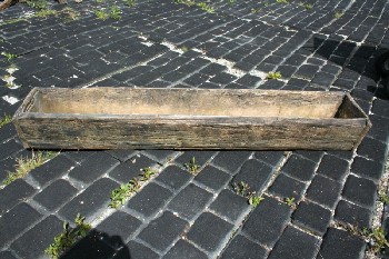 Yard, Miscellaneous, OVER 6' LONG ROUGH PLANK LIVESTOCK TROUGH / MANGER, RUSTIC, WOOD, NATURAL
