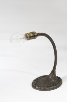 Lighting, Misc, ANTIQUE ART DECO STYLE OVAL LAMP BASE (7.5x5.5