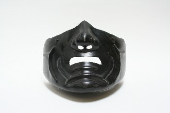 Military, Armour, LOWER FACE PIECE, JAPANESE, MASK, MOUTH/CHIN GUARD, METAL, BLACK