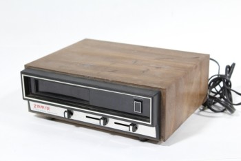 Audio, 8 Track, 8 TRACK STEREO TAPE PLAYER,FAUX WOOD , PLASTIC, BROWN