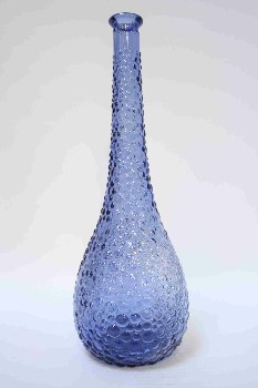 Decorative, Bottle, BUBBLE SURFACE, GLASS, BLUE