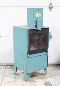 Street, Newspaper Box, FREESTANDING NEWSPAPER VENDING RACK OR DISPENSER, USED, AGED - Newspaper Boxes May Be Professionally Painted & Have Graphics Or Decals Added. Condition & Colour May Not Be Identical To Photo., METAL