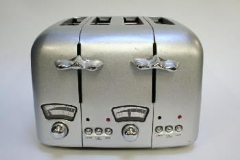Appliance, Toaster, 4 SLOTS,BRUSHED FINISH,NO ELECTRICAL CORD, METAL, SILVER