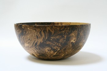 Bowl, Decorative, MARBLED W/TAN COLOUR,SMOOTH  THROUGHOUT, WOOD, BROWN