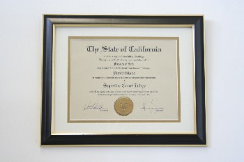 Wall Dec, Certificate, 