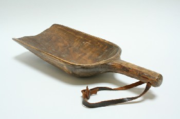 Cookware, Scoop, OBLONG W/HANDLE, RUSTIC, ANTIQUE - Not Identical To Photo, No Strap, WOOD, BROWN