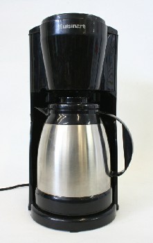 Appliance, Coffee , COFFEEMAKER W/BRUSHED ALUMINUM POT, PLASTIC, BLACK