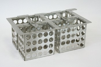 Medical, Supplies, LAB,PERFORATED HOLDER,BOTTOMLESS , STAINLESS STEEL, SILVER