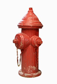 Fire, Hydrant, REAL W/BOLT DOWN BASE , METAL, RED