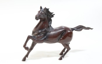 Statuary, Tabletop, HORSE IN MOTION, METAL, BRONZE