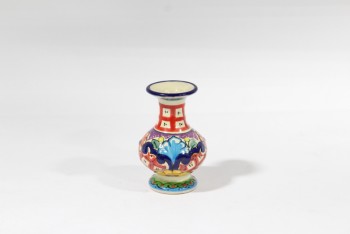Vase, Bud, COLOURFUL, MEXICAN TALAVERA , GLASS, MULTI-COLORED