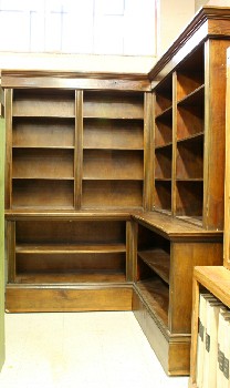 Shelf, Corner, 8FT CORNER BOOKSHELF UNIT, x2 8-SHELF TOPS, x2 2-SHELF BOTTOMS, (LEFT SIDE 61