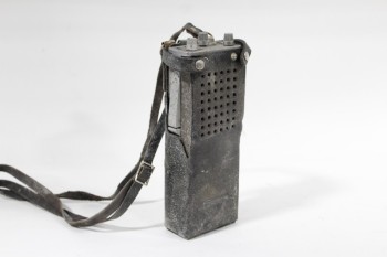 HANDHELD WALKIE-TALKIE W/LEATHER HOLDER, VERY AGED, DISTRESSED, Electronics & Appliances