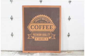 Sign, Coffee, BROWN & ORANGE, 