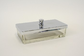 Medical, Container, RECTANGULAR W/SILVER LID, 