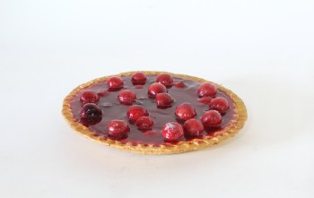 Food, Dessert (Fake), FAKE REALISTIC WHOLE FRUIT PIE W/WHOLE CHERRIES, PLASTIC, RED