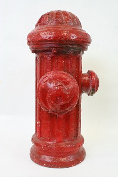 Fire, Hydrant, LIGHTWEIGHT PROP, OLDER STYLE W/ROUNDED TOP, FOAM, RED