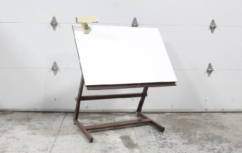 Table, Drawing, VINTAGE, DRAFTING / ENGINEERING / ARTIST'S DRAWING BOARD, JUST WHITE BOARD IS 30x42