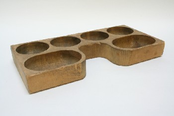 Decorative, Tray, ORGANIZING TRAY W/6 COMPARTMENTS, WEATHERED, USED, ANTIQUE, WOOD, NATURAL