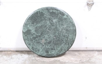 Table, Top, TOP ONLY, ROUND FAUX MARBLE IN GREEN TONES, CAFE, DINER, AGED, USED, WOOD, GREEN