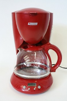 Appliance, Coffee , COFFEEMAKER W/GLASS POT, 12 CUP, PLASTIC, RED
