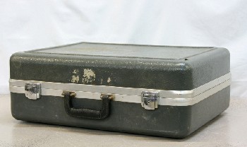 Case, Carrying Case , LEATHER HANDLE, PLASTIC, GREY