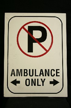 Sign, Hospital, NO PARKING 