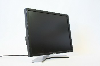 Computer, Monitor, FLAT, 2 LEG BASE STAND, PLASTIC, BLACK