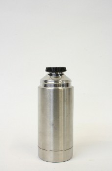 Drinkware, Thermos, SMALL W/BLACK CAP, NO CUP , STAINLESS STEEL, SILVER