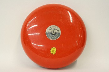 Fire, Bell, ROUND W/BASE MOUNT, METAL, RED