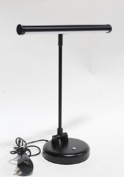 Lighting, Lamp, PIANO, LED, BAR SHAPED LIGHT (1x12x1"), 12.5" ARM TILTS, ROUND 5" DIAMETER BASE, BLACK