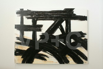 Art, Painting, CLEARED, ABSTRACT EXPRESSIONIST STYLE, THICK BLACK LINES, NO FRAME, CANVAS, MULTI-COLORED
