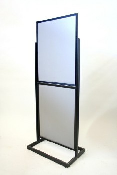 Sign, Stand, DOUBLE SIDED RECTANGULAR FRAME HOLDERS, OPEN BASE - Frame Has Top Access & Holds 22x28