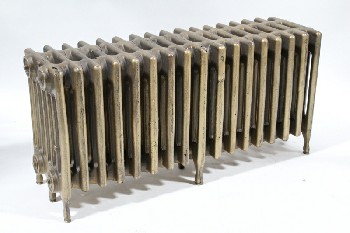 Radiator, Miscellaneous, 17 TUBE,LIGHTWEIGHT VINTAGE RADIATOR W/CAST IRON LOOK,ORNATE (**Colour May Change With Each Rental - Rads Must Be Returned Ready To Rent: Repainted Metallic Or White**) , STYROFOAM, BRASS