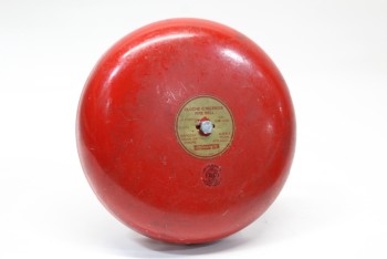Fire, Bell, ROUND W/BASE MOUNT, METAL, RED