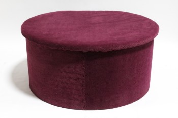 Plinth, Miscellaneous, CARPETED PLATFORM, STAGE, SPEAKER / PODIUM RISER, 1 STRAIGHT / FLAT SIDE, NOT TOTALLY ROUND, WOOD, PURPLE