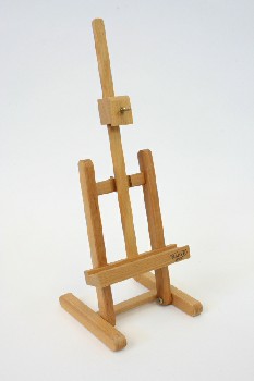 Art Supplies, Easel, MINIATURE, ADJUSTABLE (Not Exactly As Pictured, Small Attachment Missing), WOOD, BROWN