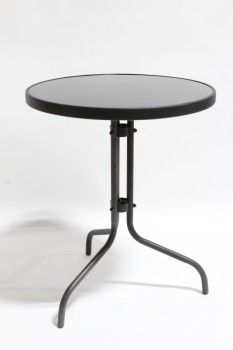 Table, Cafe, ROUND TOP,3 LEGS , METAL, GREY