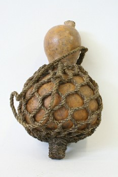 Decorative, Fruit/Veg, ROPE WRAPPED/KNOTTED GOURD, AGED, GOURD, NATURAL