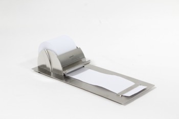 Desktop, Note Holder, BRUSHED FINISH, NOTE ROLL HOLDER, Condition Not Identical To Photo, STAINLESS STEEL, SILVER