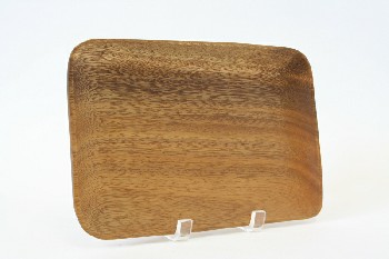 Housewares, Tray, SERVING,RECTANGULAR, ROUNDED , WOOD, BROWN