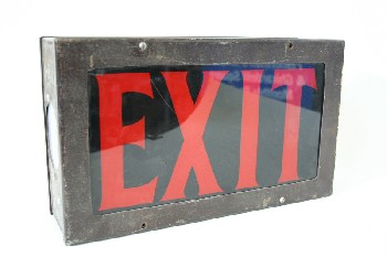 Sign, Exit, VINTAGE,RED 