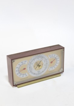 VINTAGE, RECTANGULAR, TEMPERATURE & HUMIDITY GAUGES, 