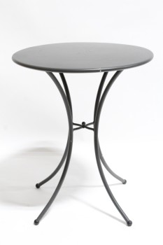 Table, Cafe, ROUND TOP,4 LEGS , METAL, GREY