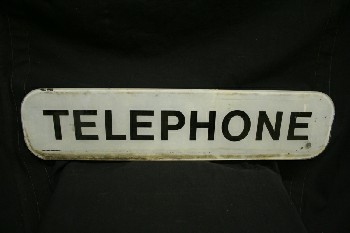 Sign, Telephone, BLACK TEXT, GLASS, WHITE