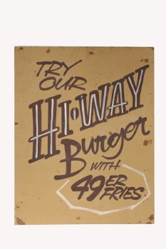 Sign, Diner, HAND PAINTED VINTAGE STYLE,
