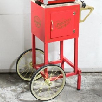 Cart, Vending , VINTAGE LOOK, ROLLING PUSH CART, CARNIVAL / MOVIE THEATRE / FAIR / CIRCUS, CONCESSION STAND, METAL, RED