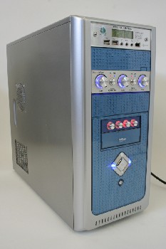 Computer, Tower, BLUE PANELS,