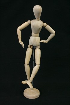 Art Supplies, Model, HUMAN FIGURE W/MOVING PARTS, Condition Not Identical To Photo, WOOD, BROWN